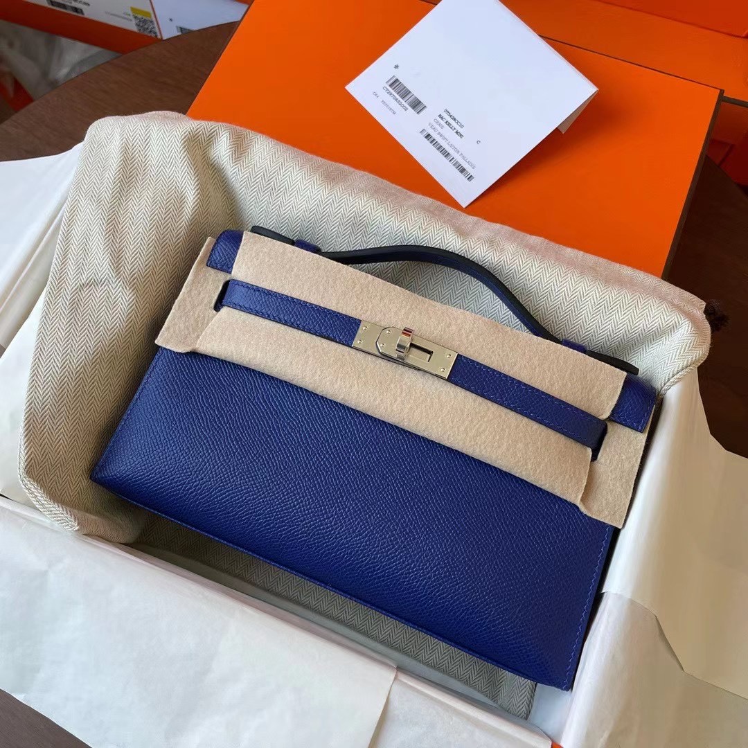 KL Pochette 一代 Epsom 皮 7T blue electric 电光蓝 银扣