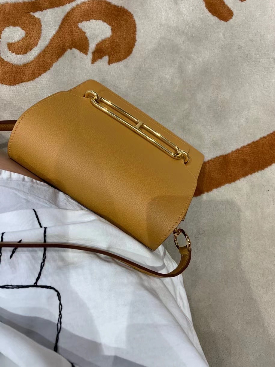 VIP一级品 RL 猪鼻包 18cm 4B biscuit 饼干色/金扣 Evercolor皮 手工缝制 臻品鉴赏 现货拍摄🎬