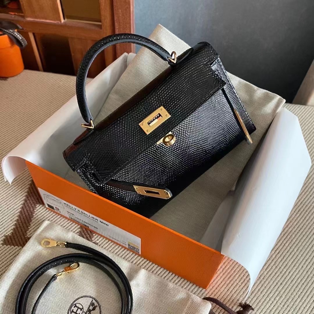 HM kl mini 1 lizard leather color 89 noir
