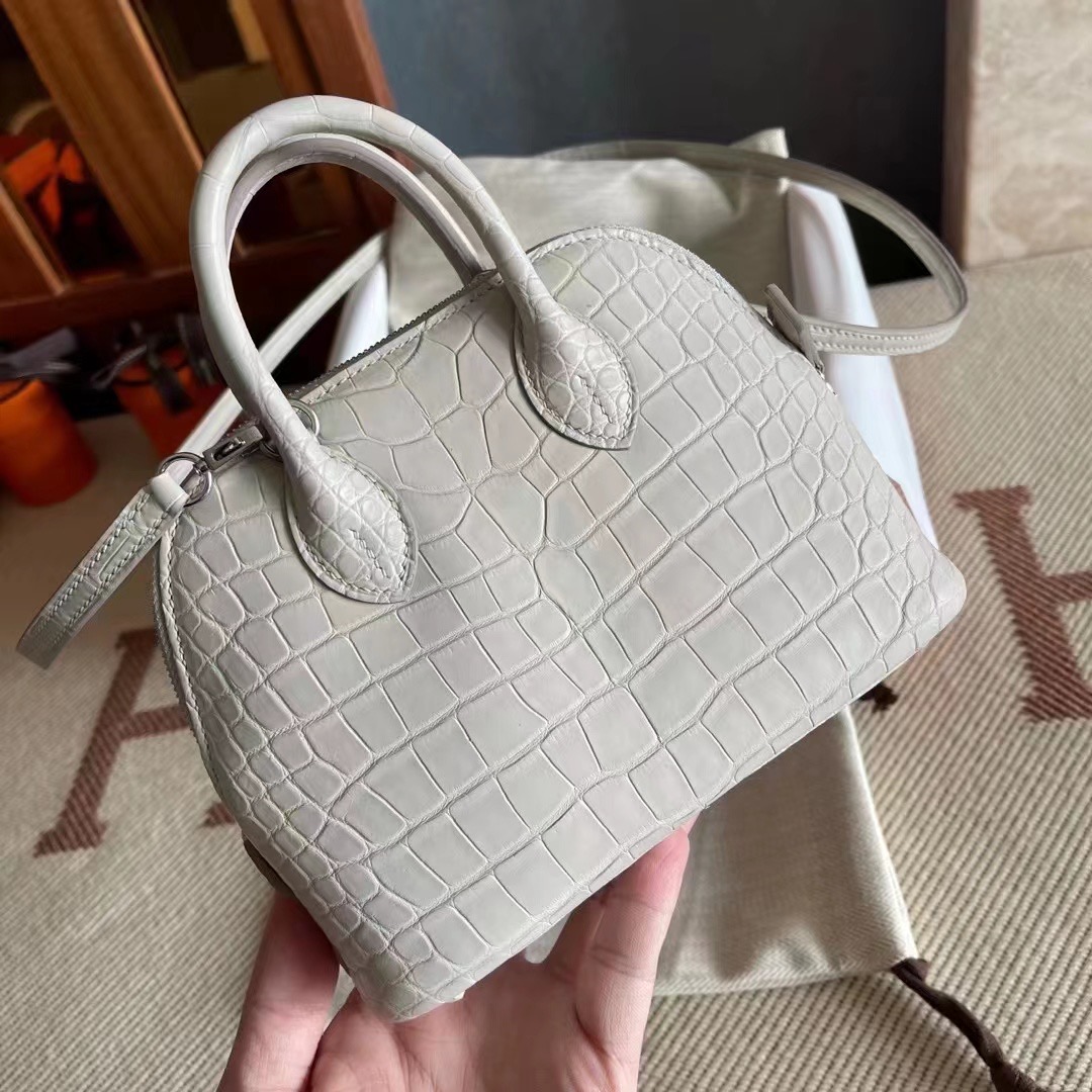 HM bolide mini 雾面美洲  alligator matte crocodile 8L beton