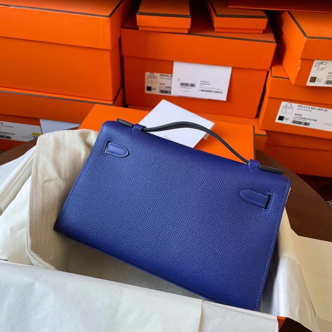 KL Pochette 一代 Epsom 皮 7T blue electric 电光蓝 银扣