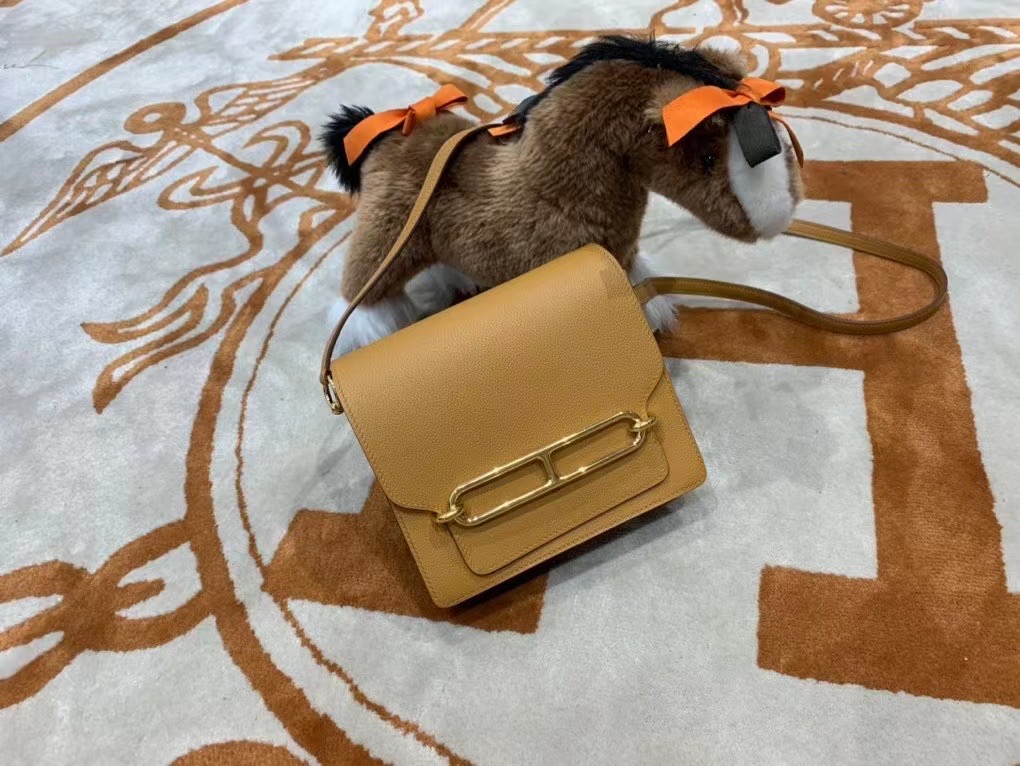 VIP一级品 RL 猪鼻包 18cm 4B biscuit 饼干色/金扣 Evercolor皮 手工缝制 臻品鉴赏 现货拍摄🎬
