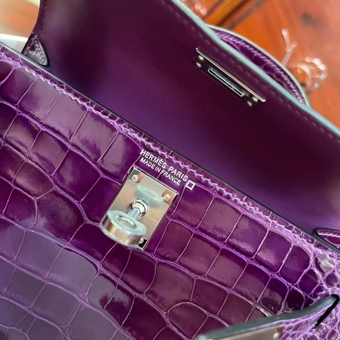 Saudi Arabia HM MiniKL N5 Cassis 加仑紫 Shiny alligator crocodile