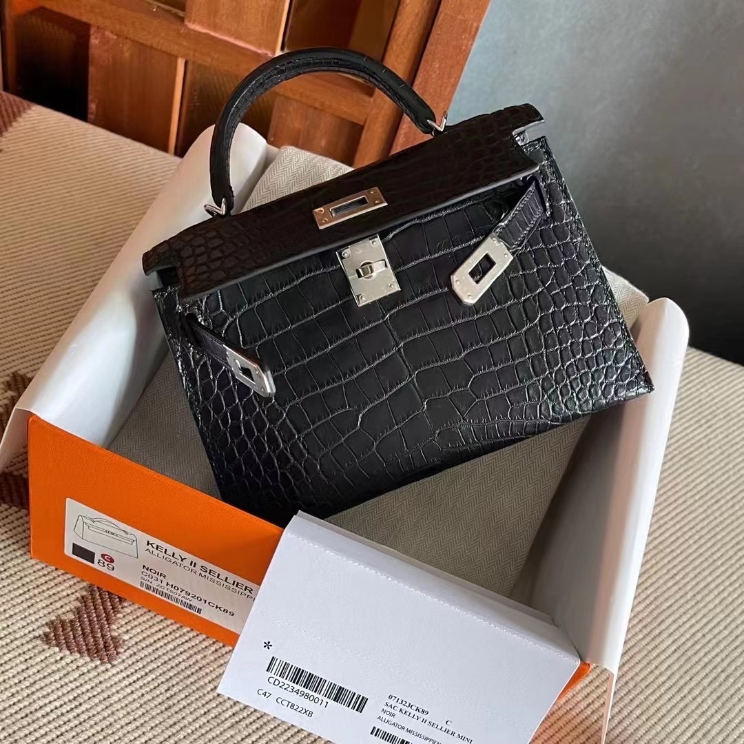 HM KL mini 2 Crocodile Alligator 89 Noir