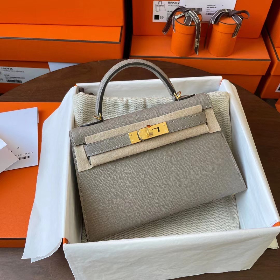 KL Mini 二代 Epsom皮 M8 Gris Asphalte 沥青灰 金扣
