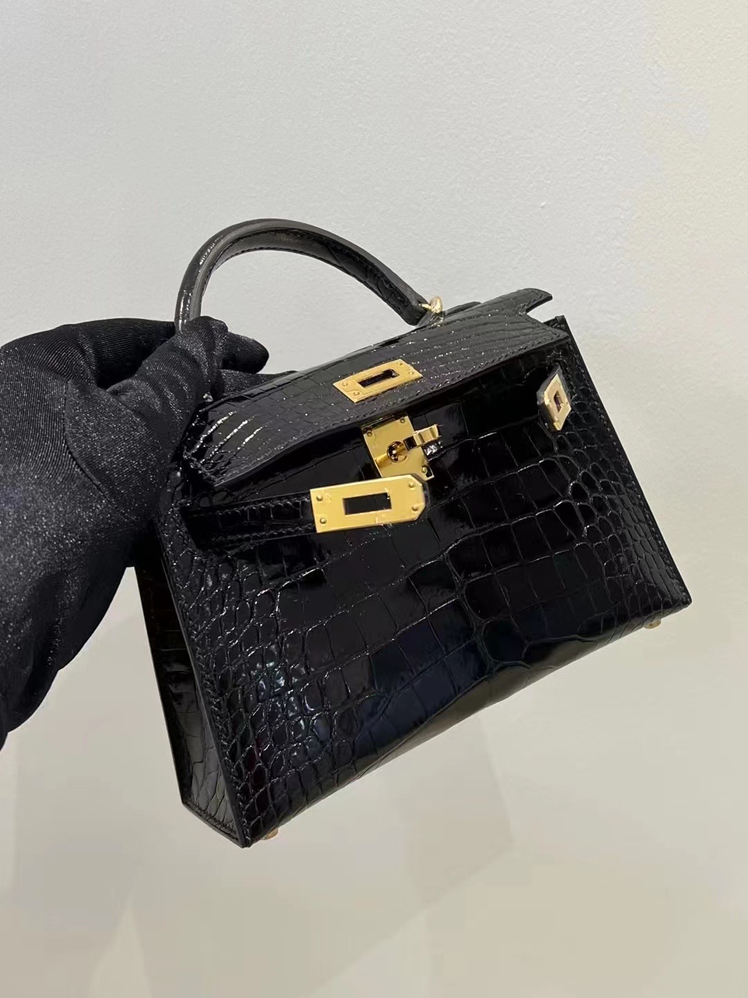 HM KL Mini II 2代 89 Noir Alligator Crocodile