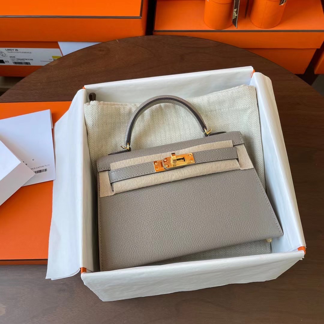 KL Mini 二代 Epsom皮 M8 Gris Asphalte 沥青灰 金扣