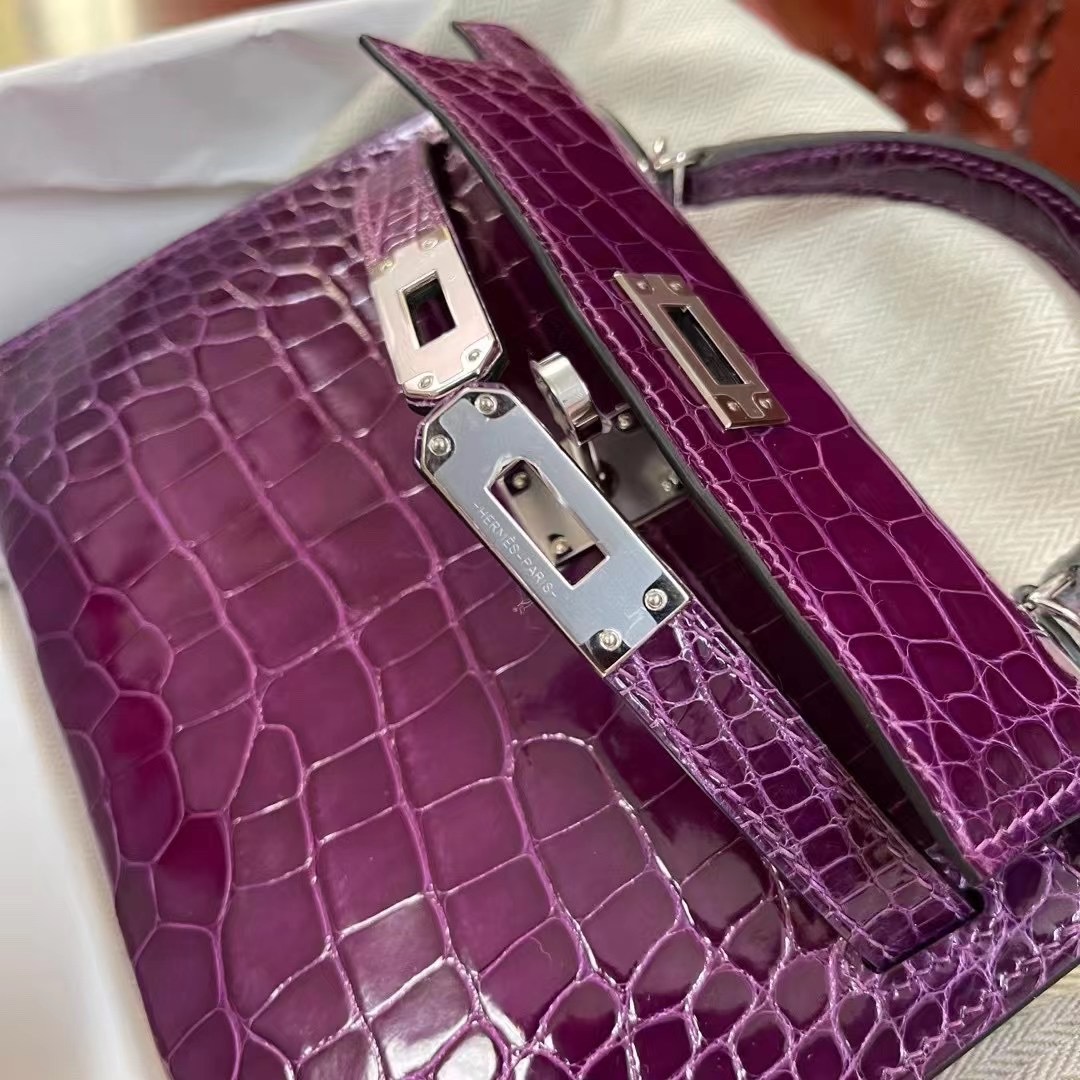 Saudi Arabia HM MiniKL N5 Cassis 加仑紫 Shiny alligator crocodile
