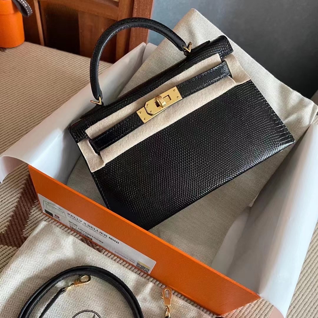 HM kl mini 1 lizard leather color 89 noir
