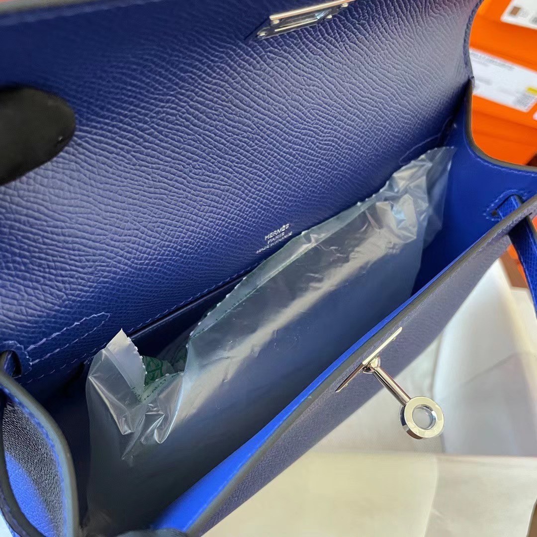KL Pochette 一代 Epsom 皮 7T blue electric 电光蓝 银扣