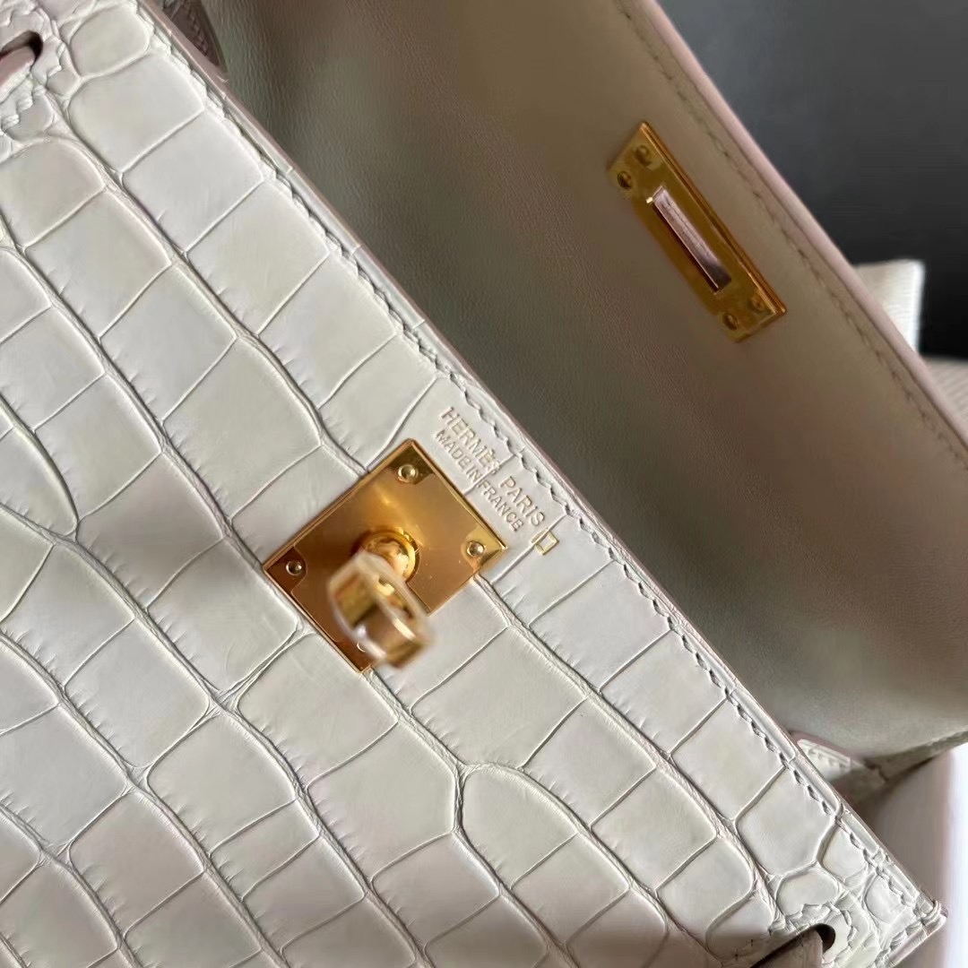 HM KL mini 二代 美洲雾面  8L Beton 冰川白  金