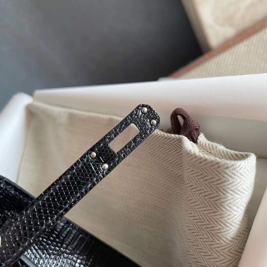 Kuwait HM KL Pochette Lizard 89 Noir Phw