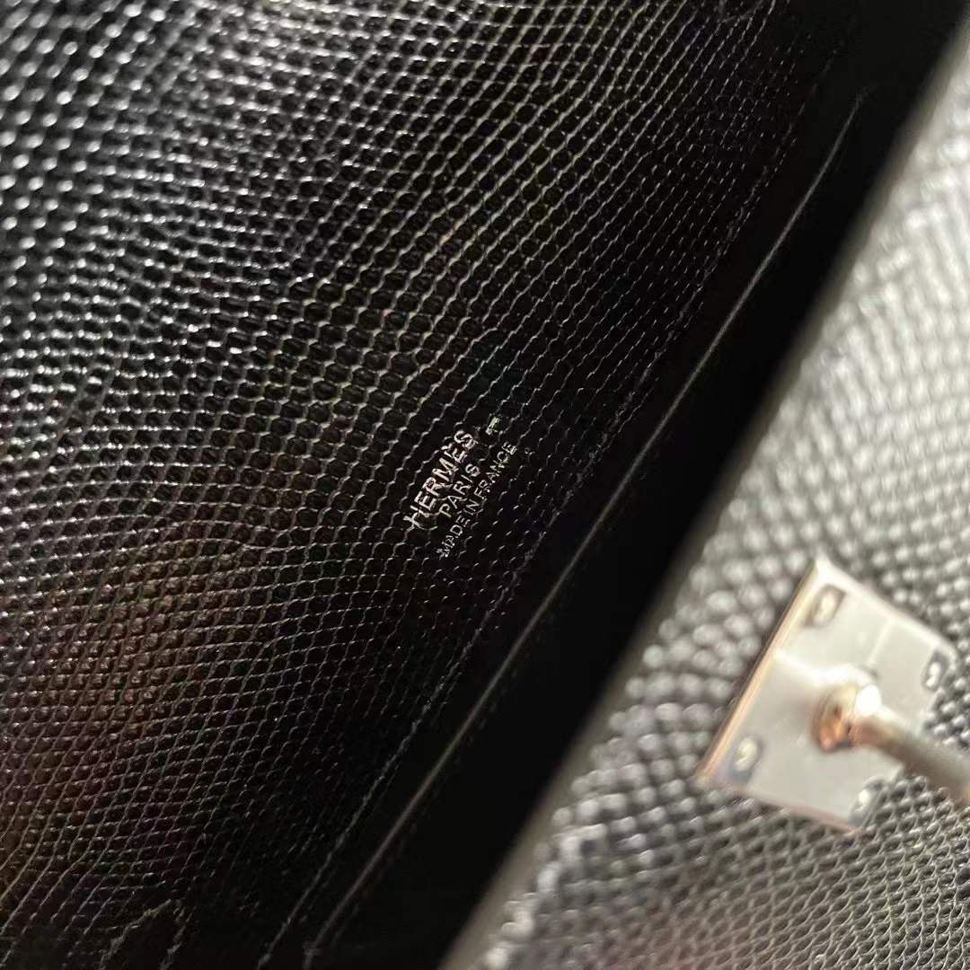 Kuwait HM KL Pochette Lizard 89 Noir Phw