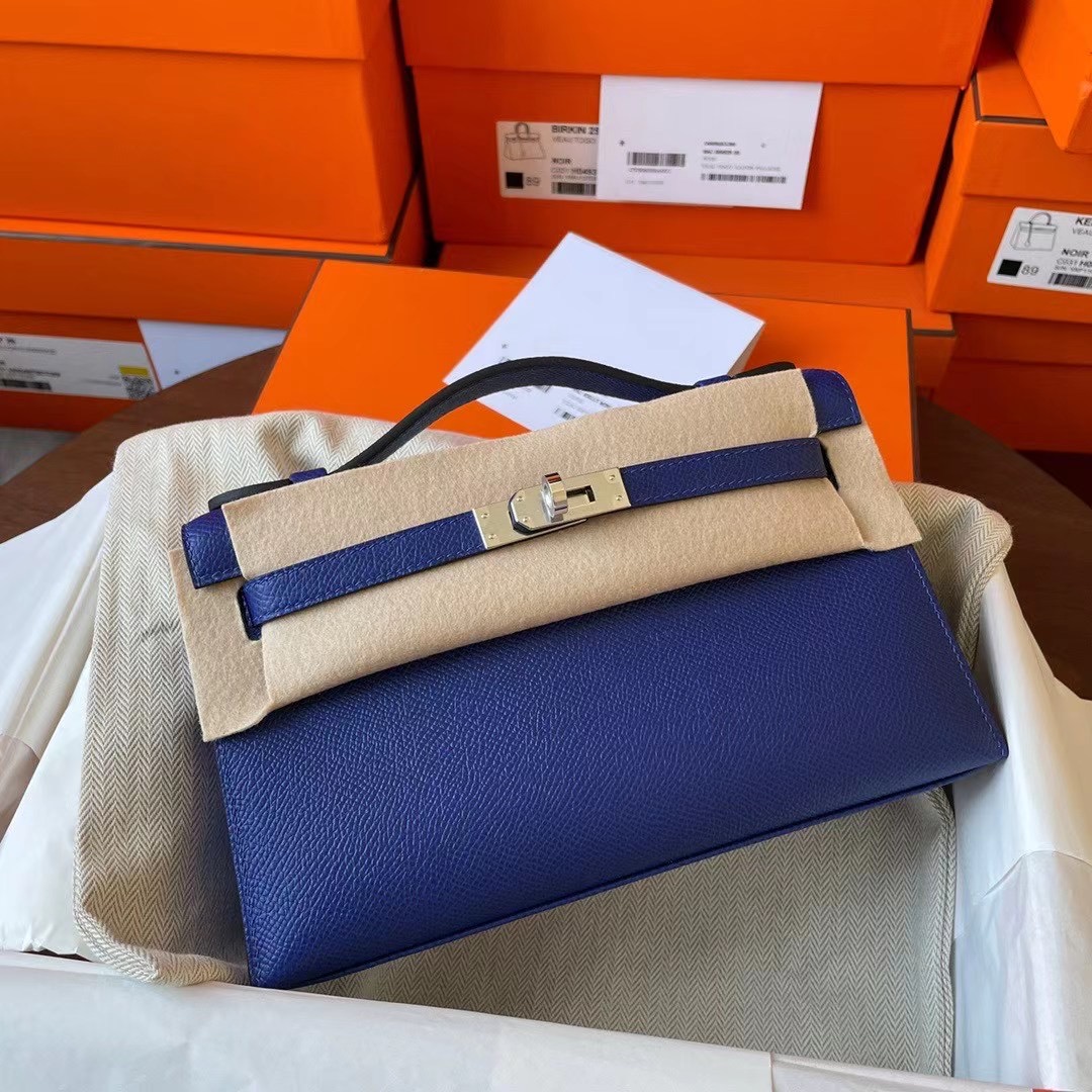 KL Pochette 一代 Epsom 皮 7T blue electric 电光蓝 银扣