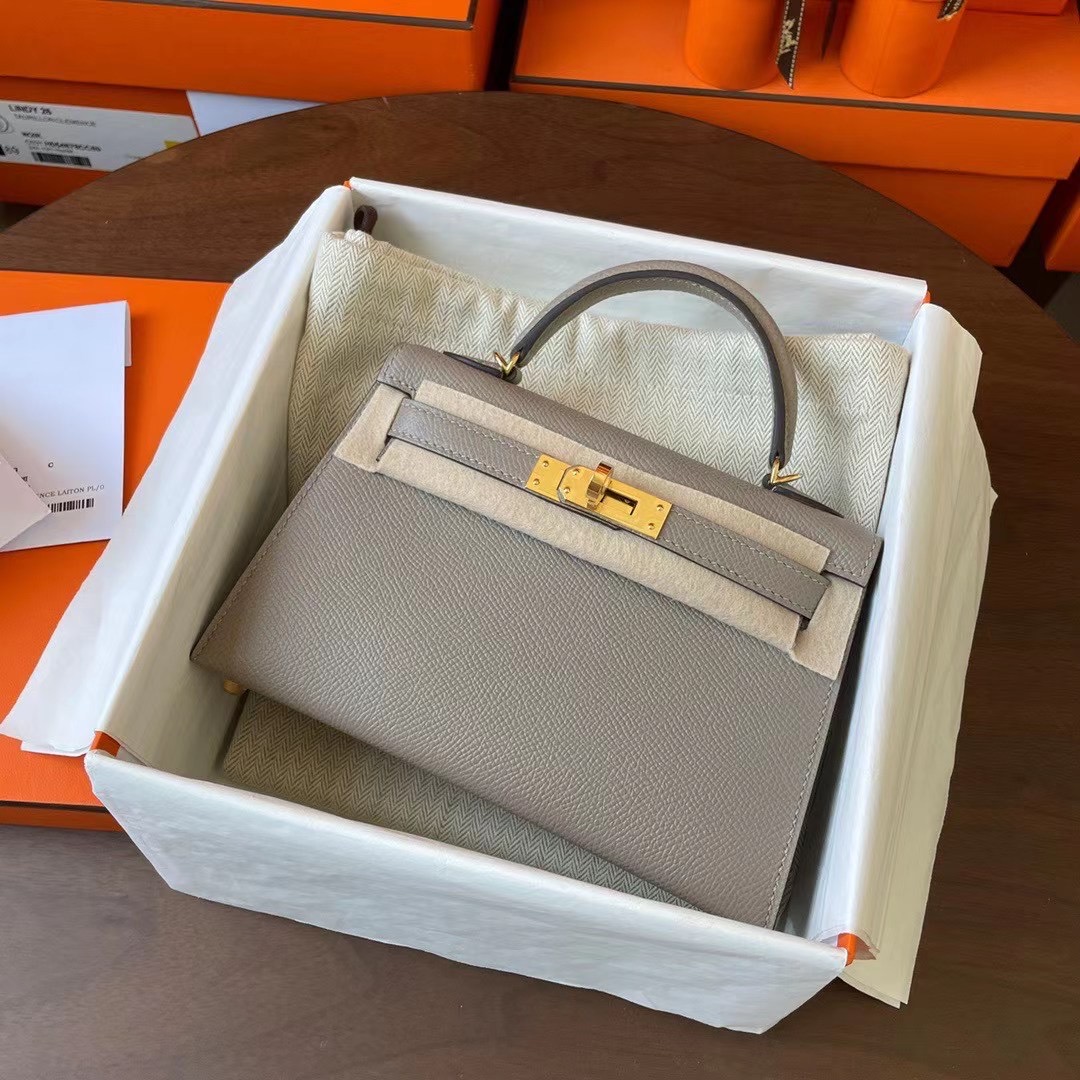 KL Mini 二代 Epsom皮 M8 Gris Asphalte 沥青灰 金扣