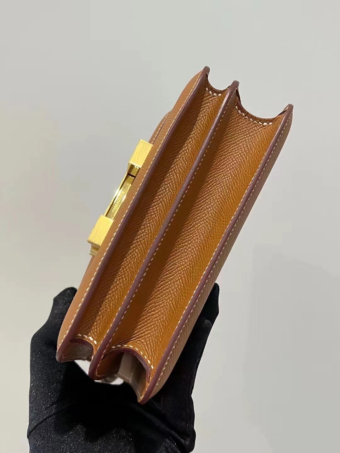 Saudi Arabia HM Constance 19cm Epsom 37 Gold 金棕色 金扣
