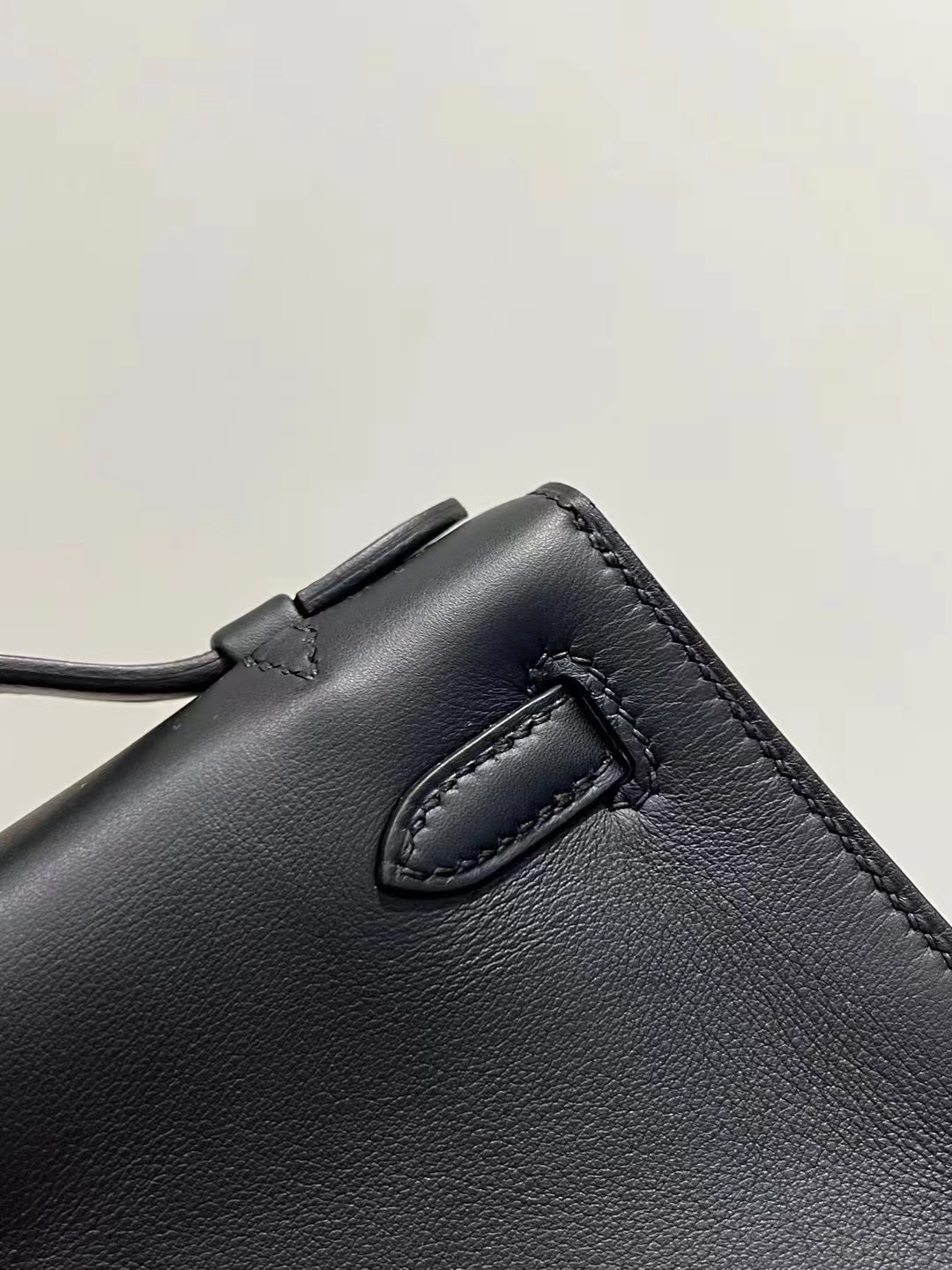 HM MiniKL Pochette 22cm Swift calfskin牛皮 CK89黑色 金扣