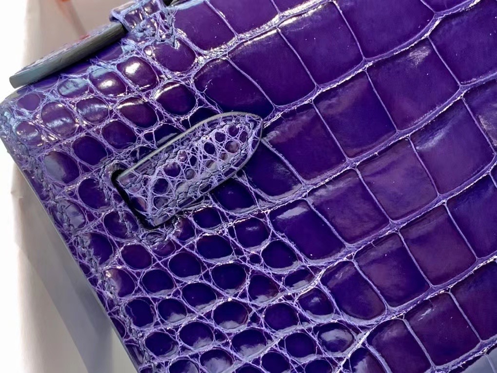 VIP一级品 kl一代 美洲鳄 73 Bleu Saphir 宝石蓝/金扣 手工缝制