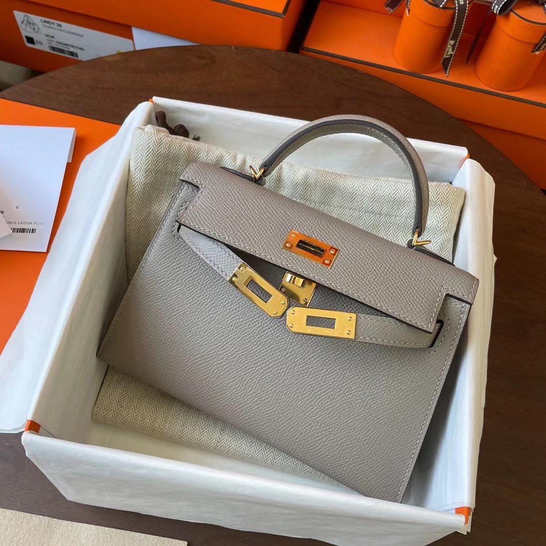 KL Mini 二代 Epsom皮 M8 Gris Asphalte 沥青灰 金扣