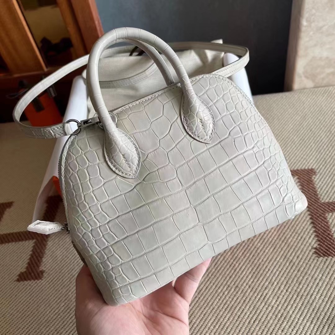 HM bolide mini 雾面美洲  alligator matte crocodile 8L beton