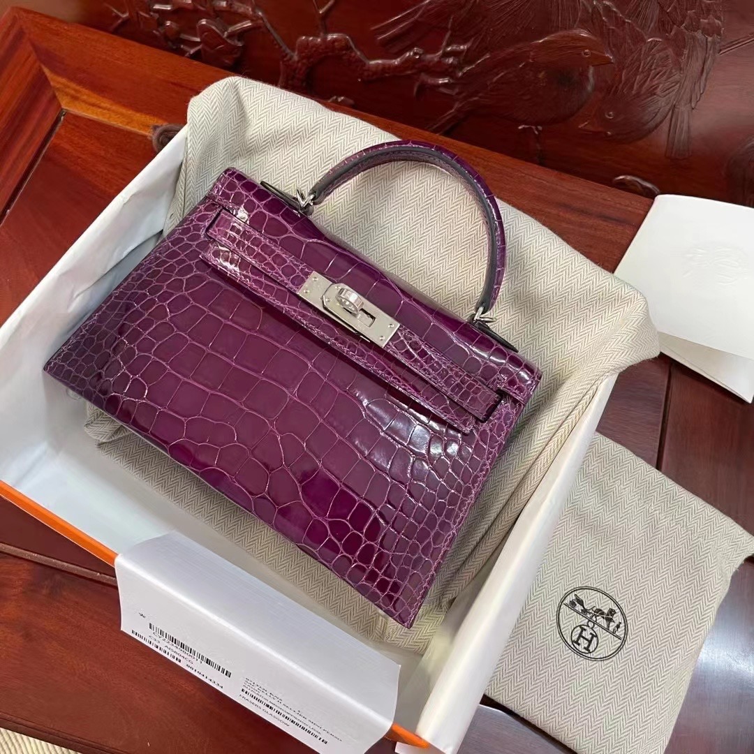 Saudi Arabia HM MiniKL N5 Cassis 加仑紫 Shiny alligator crocodile