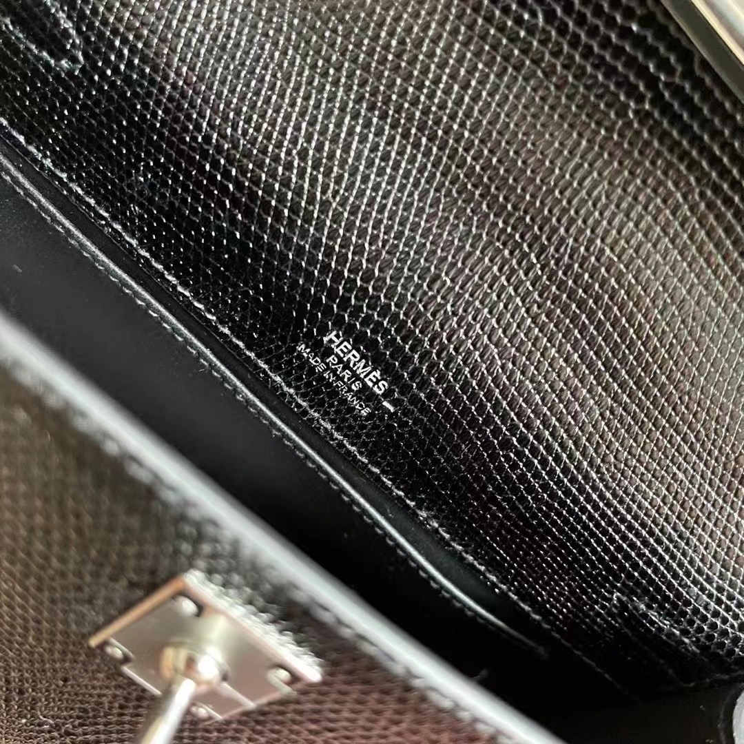 Kuwait HM KL Pochette Lizard 89 Noir Phw