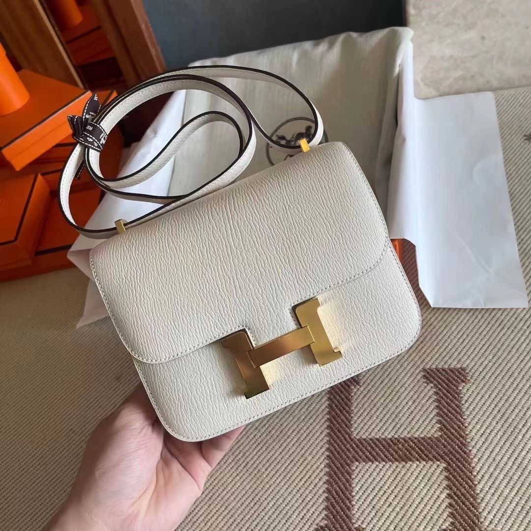 constance 19 山羊皮  i2奶油白  金