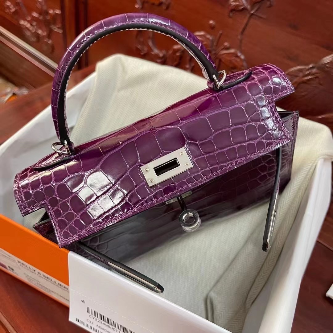 Saudi Arabia HM MiniKL N5 Cassis 加仑紫 Shiny alligator crocodile