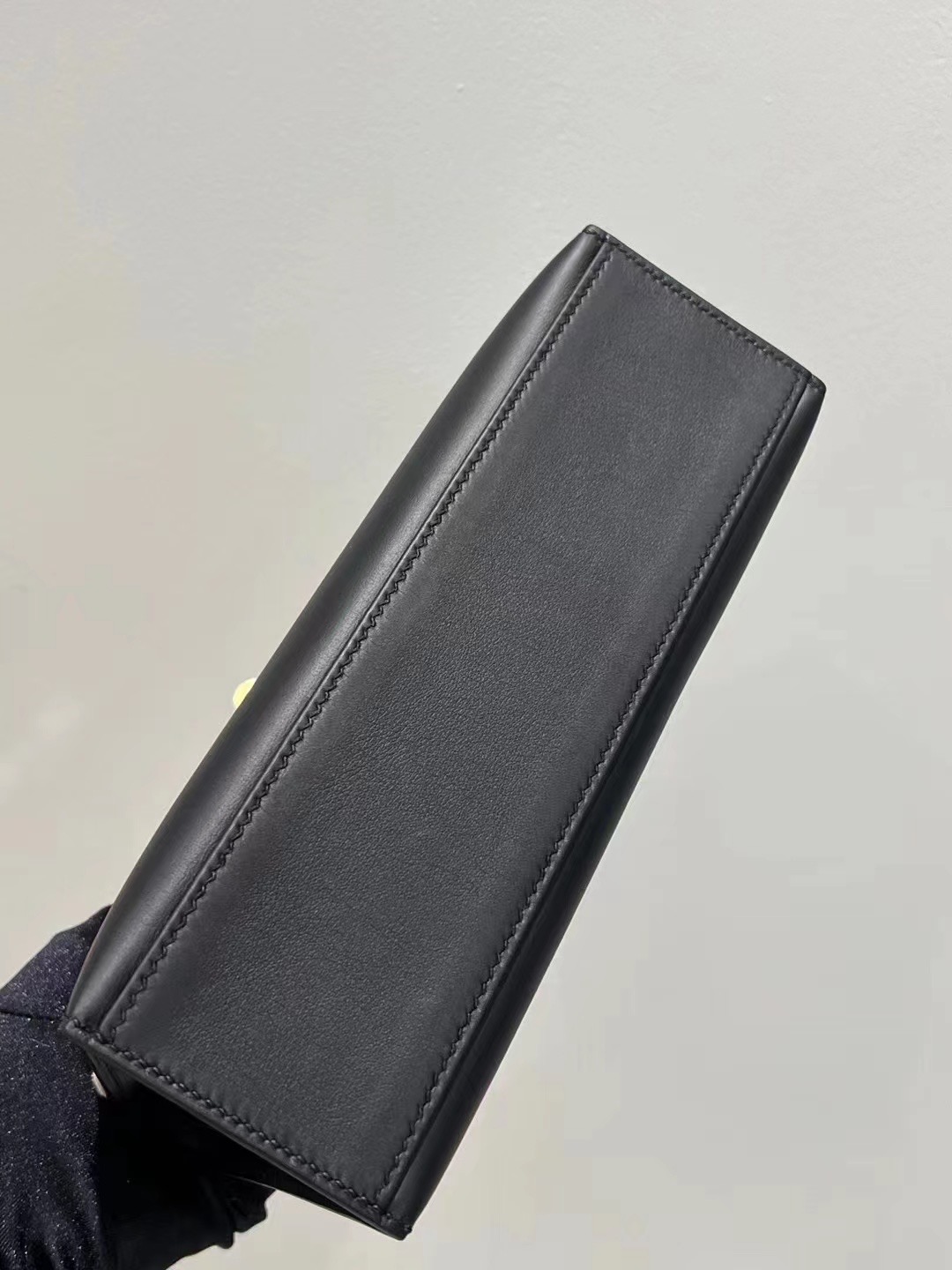 HM MiniKL Pochette 22cm Swift calfskin牛皮 CK89黑色 金扣