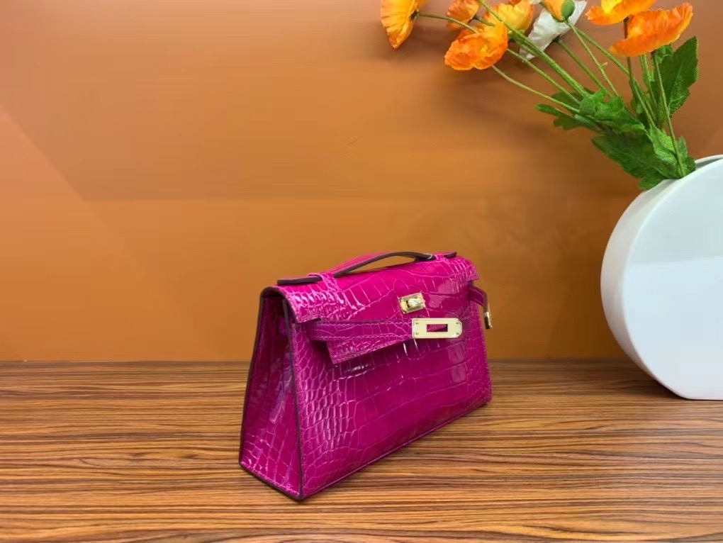 VIP一级品 kl一代 美洲鳄  J5 rose sheherazade 天方夜谭紫/金扣 手工缝制