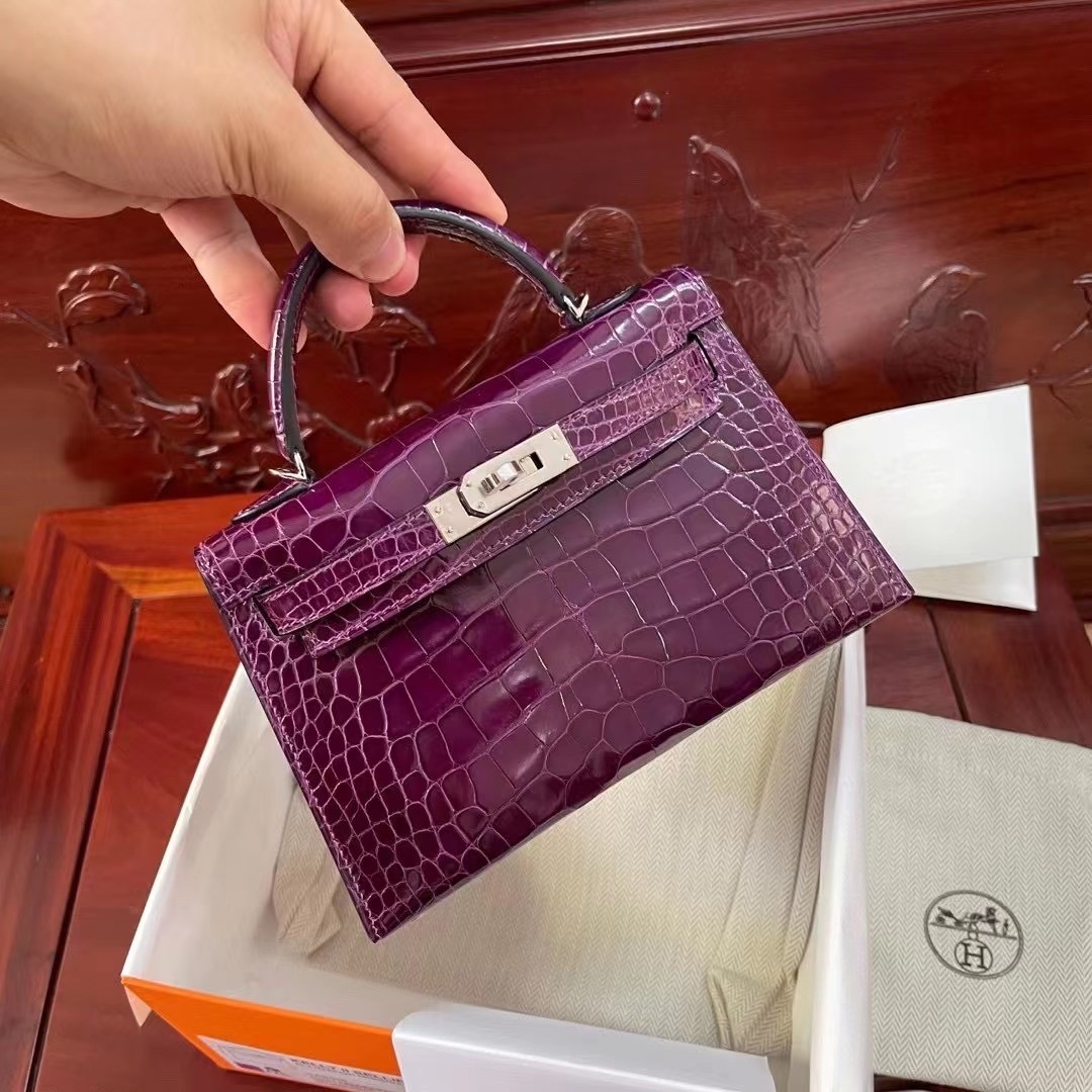 Saudi Arabia HM MiniKL N5 Cassis 加仑紫 Shiny alligator crocodile