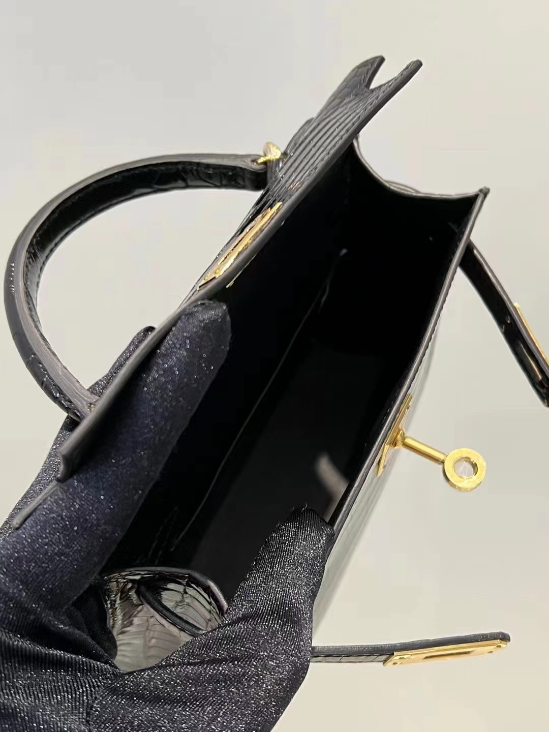 HM KL Mini II 2代 89 Noir Alligator Crocodile