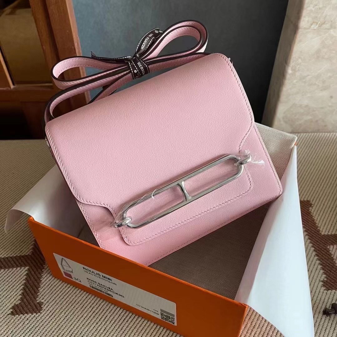 HM rl mini swift 3Q粉 rose sakura 银-HaiLaBags HM rl mini swift 3Q粉 rose sakura 银