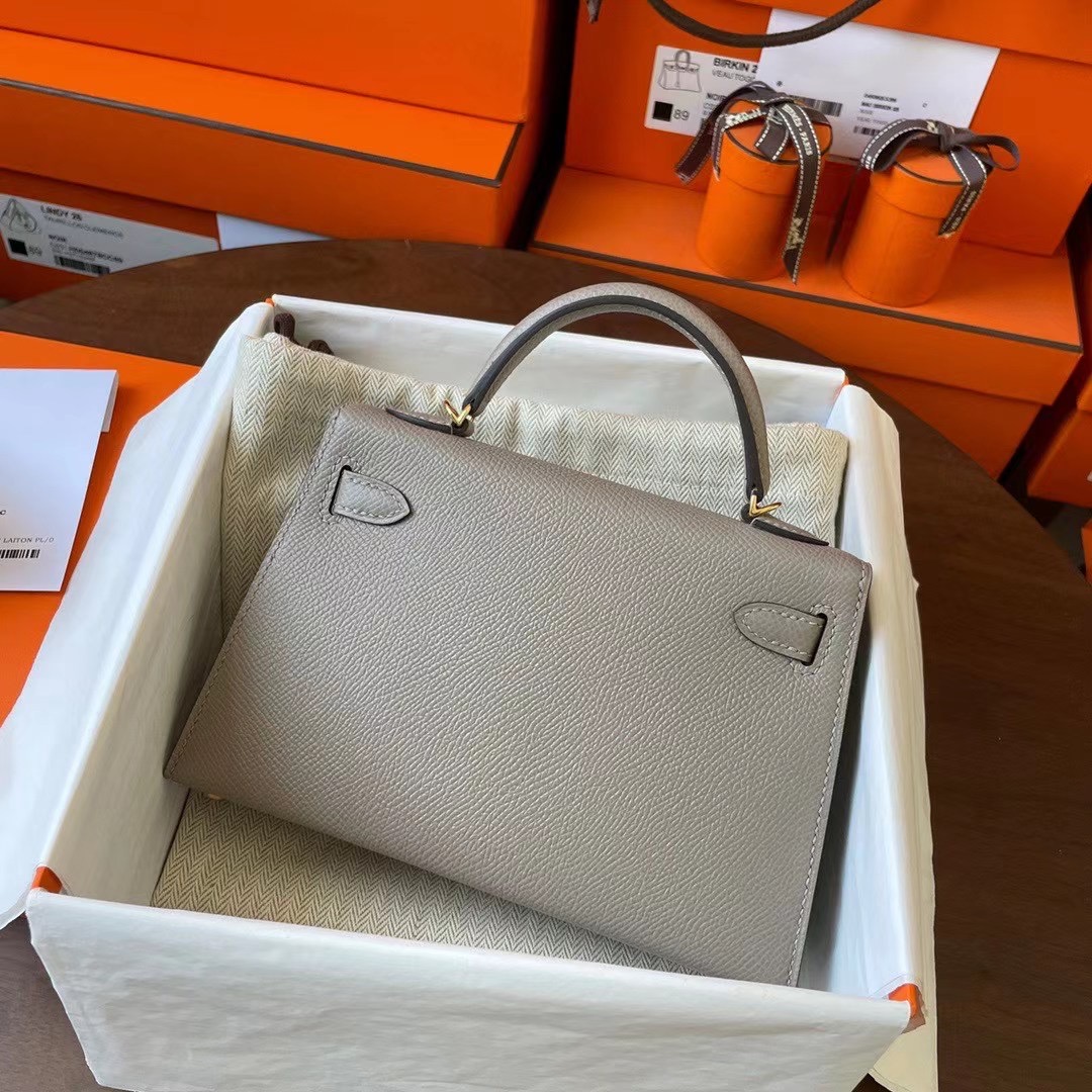 KL Mini 二代 Epsom皮 M8 Gris Asphalte 沥青灰 金扣