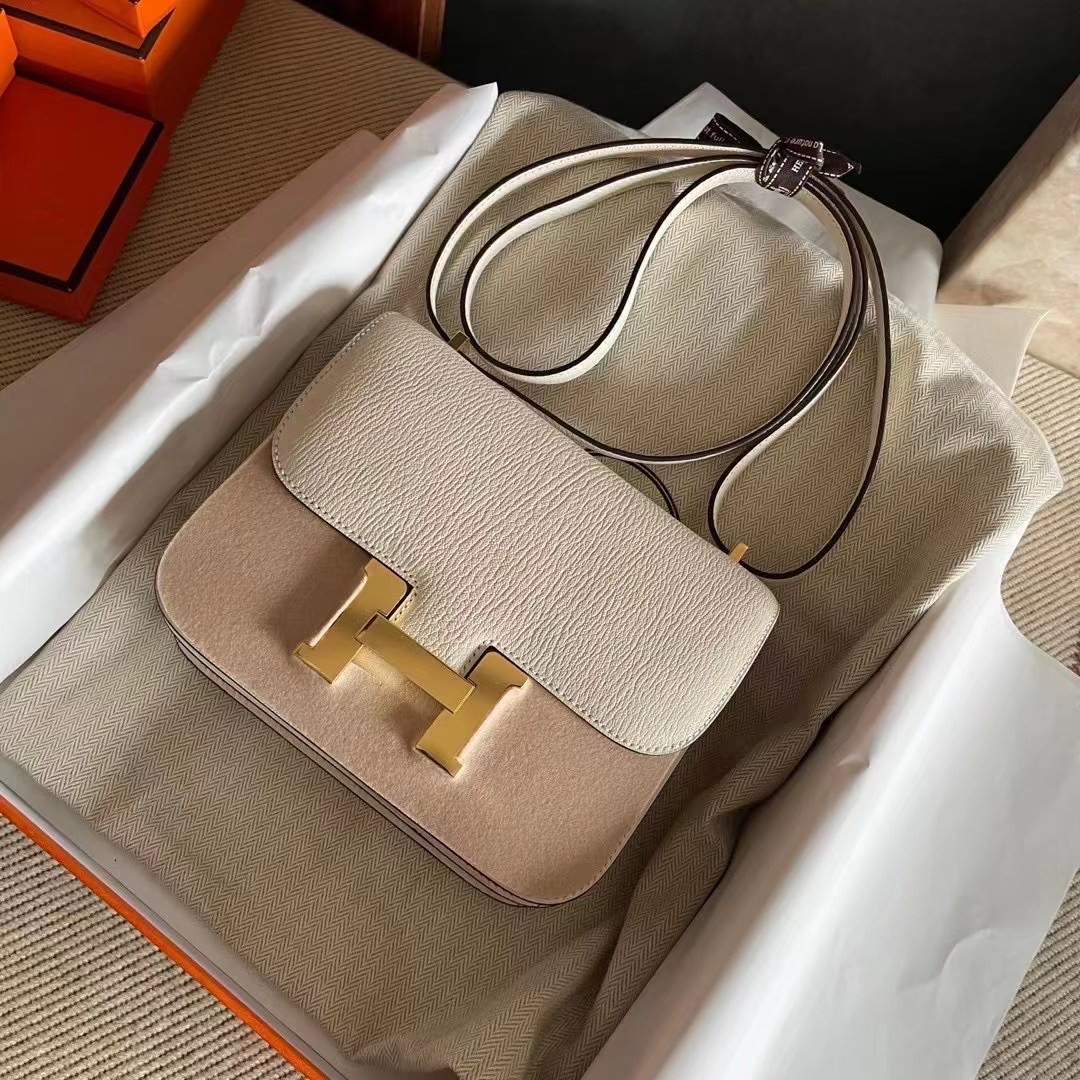constance 19 山羊皮  i2奶油白  金
