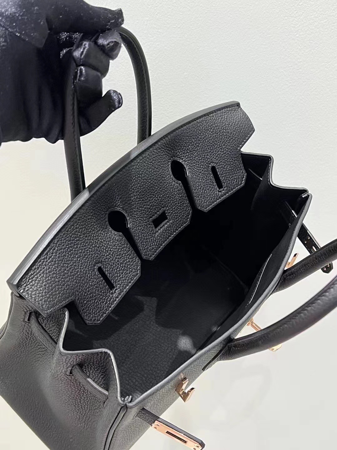 HM BK 25cm Togo 89 Noir GHW