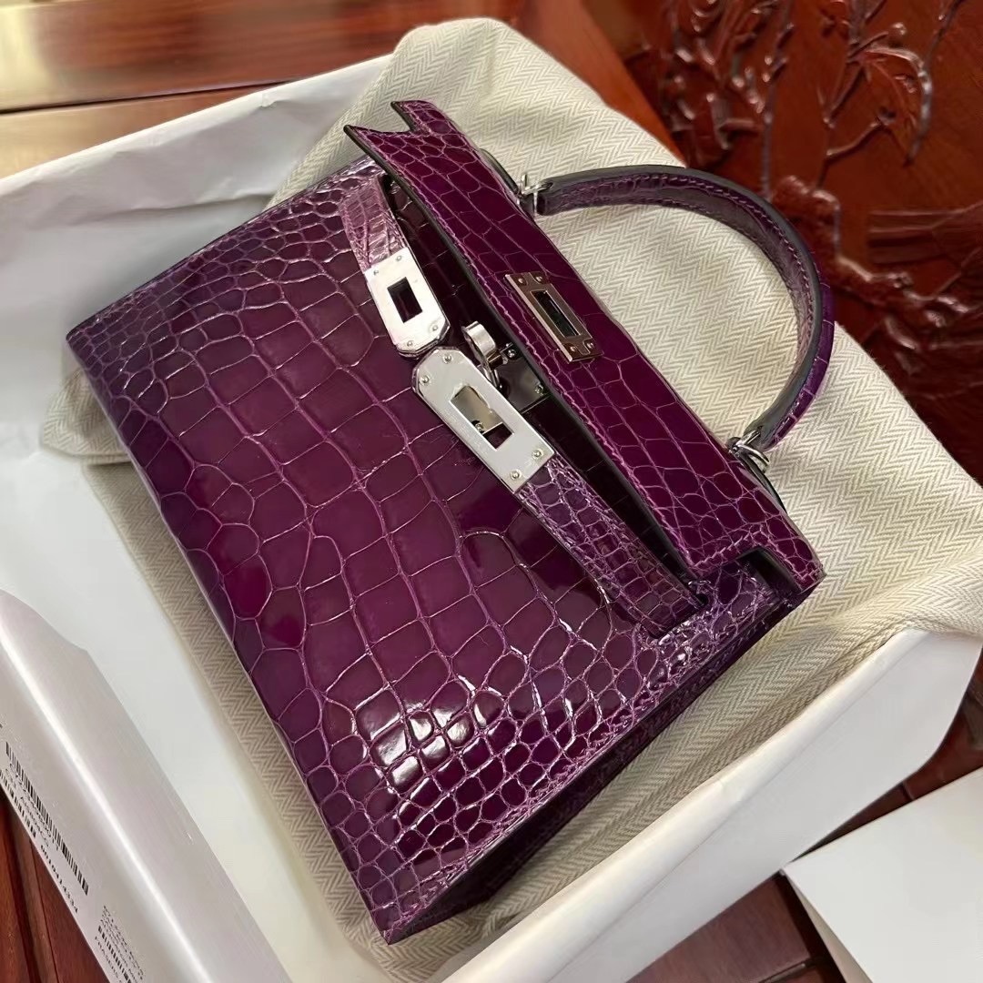 Saudi Arabia HM MiniKL N5 Cassis 加仑紫 Shiny alligator crocodile