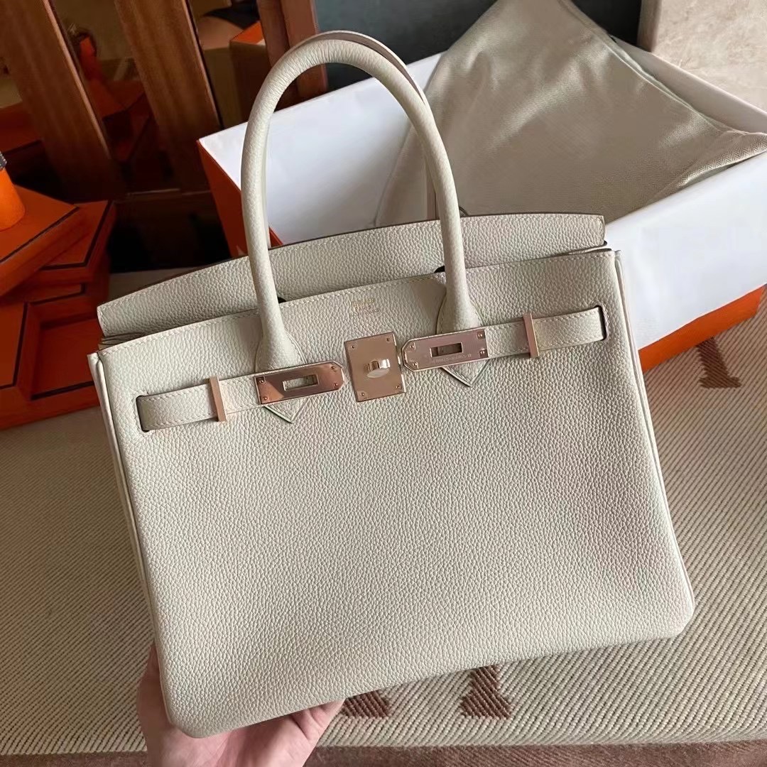 BK 30 togo 10 craie 奶昔白  rose gold hw 玫瑰金