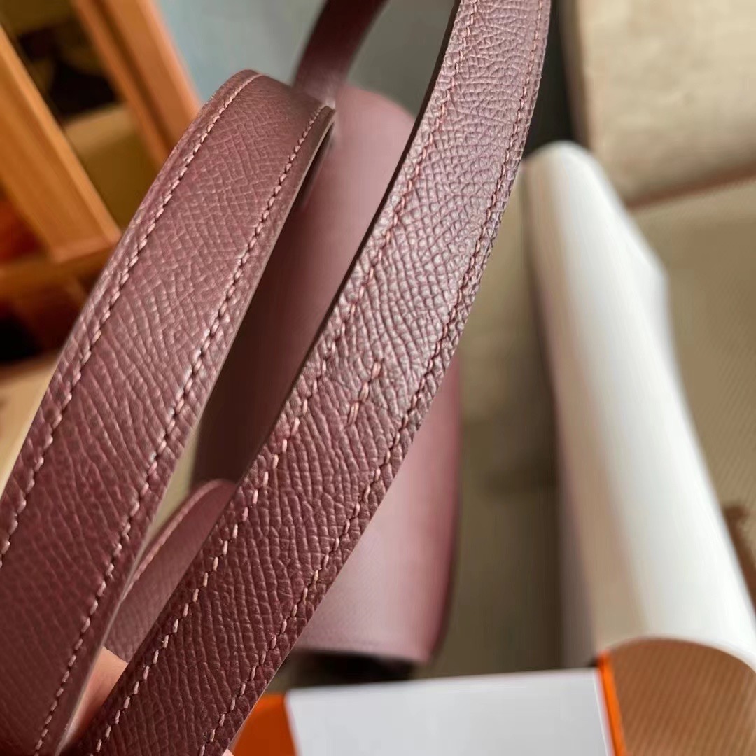 constance 24cm epsom 55 rouge h 爱马仕红  银
