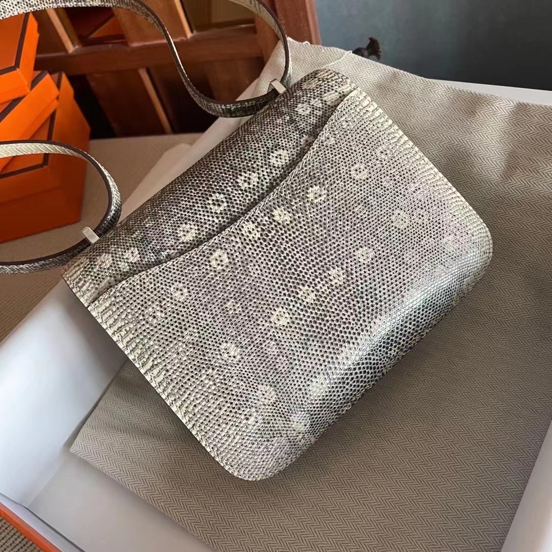 constance 19 lizard 蜥蜴皮 1B自然色  银