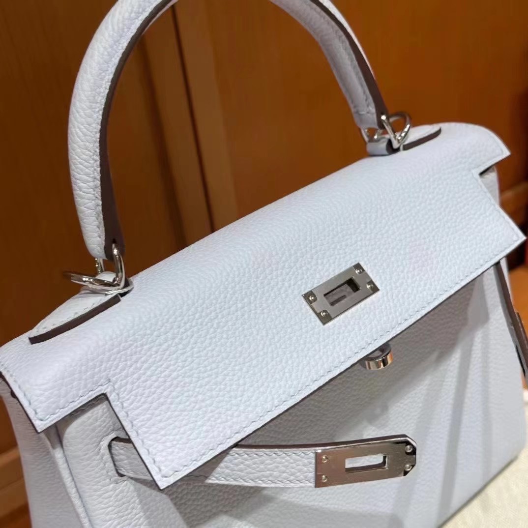 KL 25 cm togo.雾霾蓝 银扣 夏天专属BB蓝