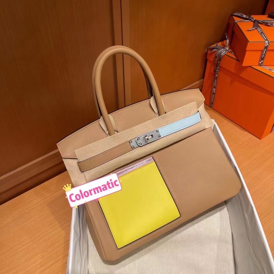 爱马仕包包(Sydney)澳大利亚全球购 2022春夏新品 Hermès Colormatic BK 30 Swift 银扣