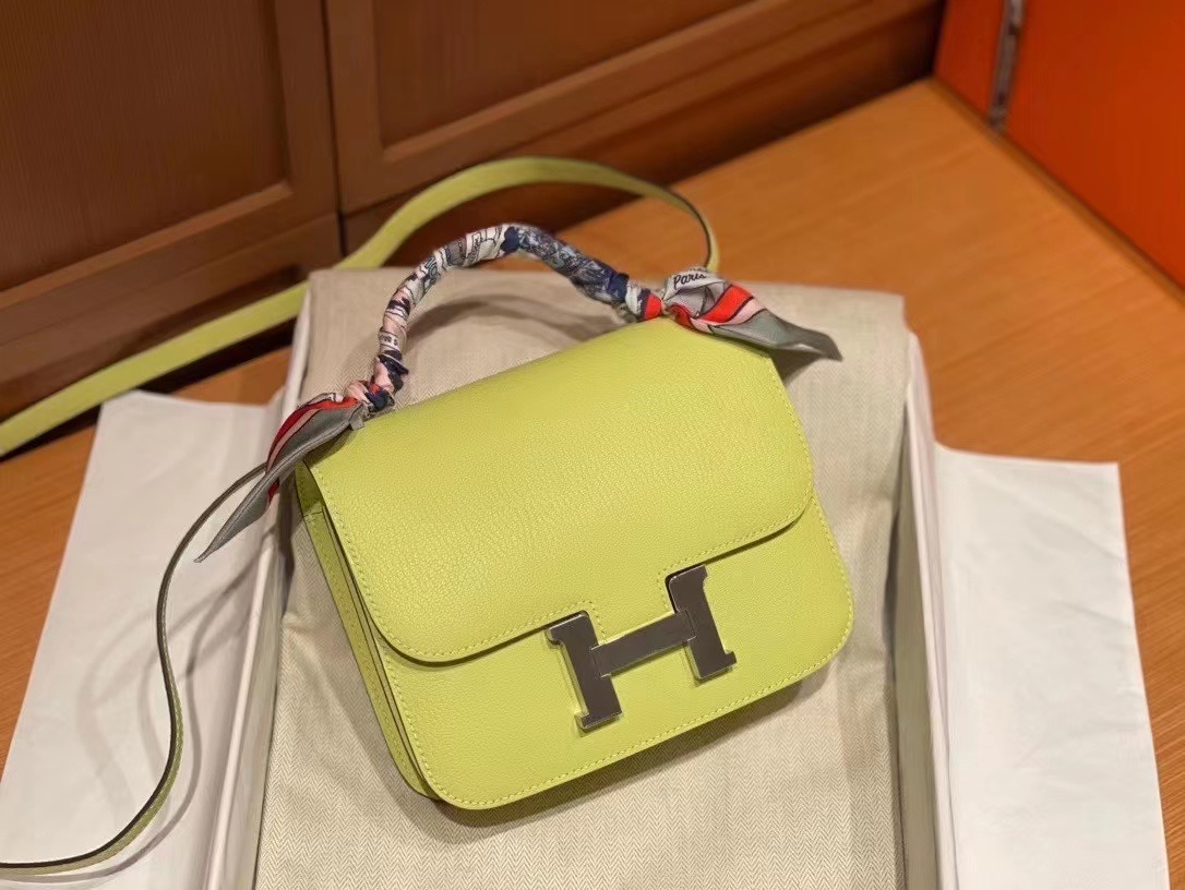 Hermès Constance 18 R9 Jaune Bourgeon PHW All handmade