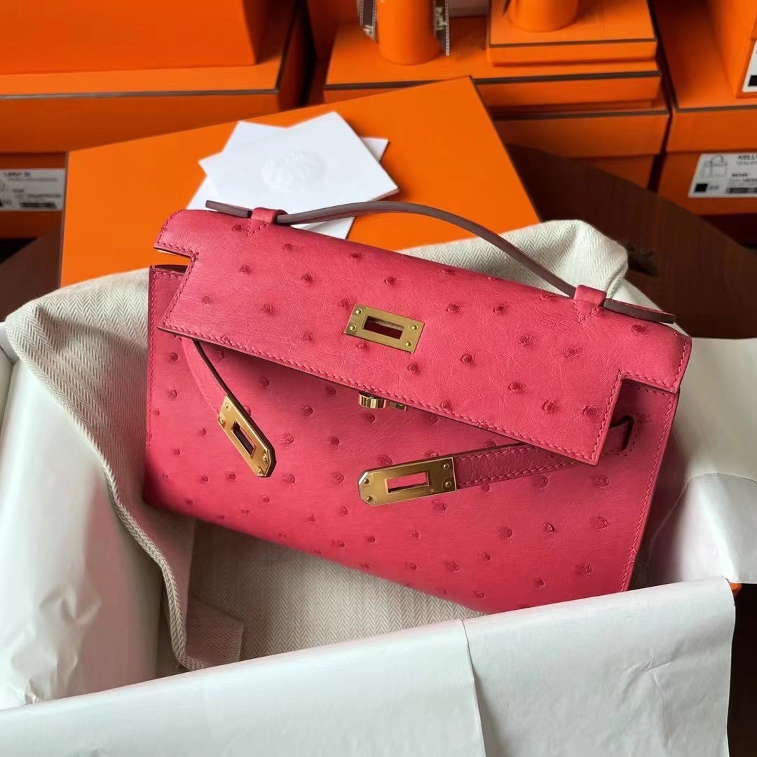 UAE United Arab Emirates HM Minikl pochette E5 Rose Tyren Ostrich