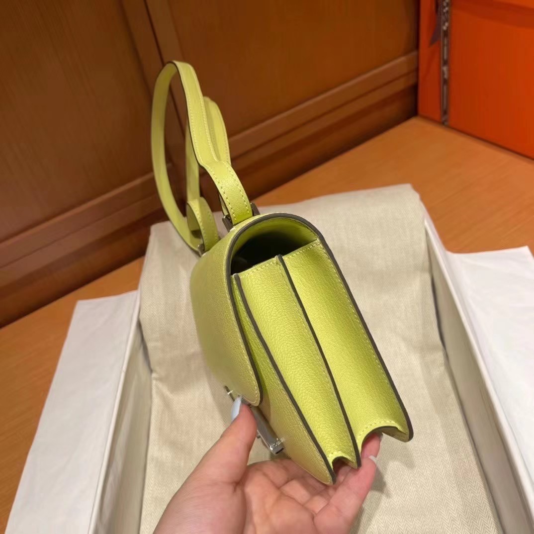 Hermès Constance 18 R9 Jaune Bourgeon PHW All handmade