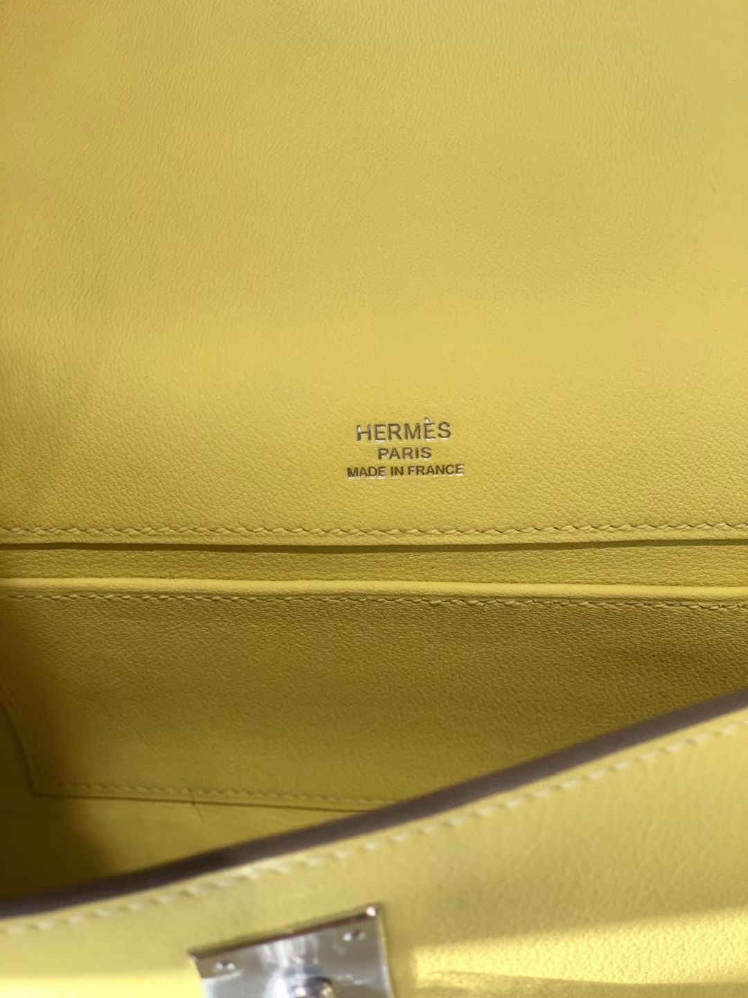 Montreal Canada Hermès Pochette Swift 9R Lime Silver Hardware