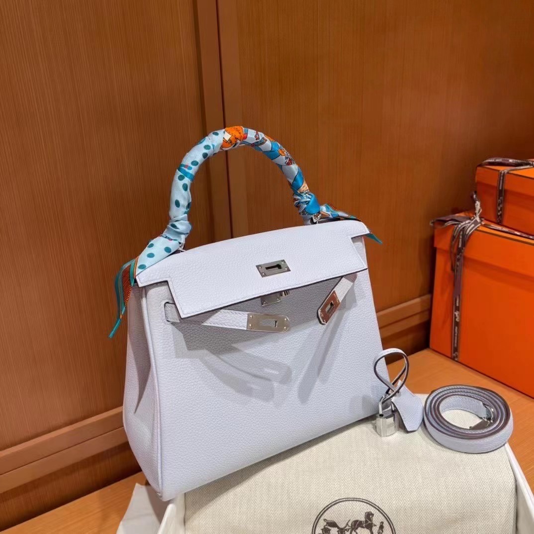 KL 25 cm togo.雾霾蓝 银扣 夏天专属BB蓝