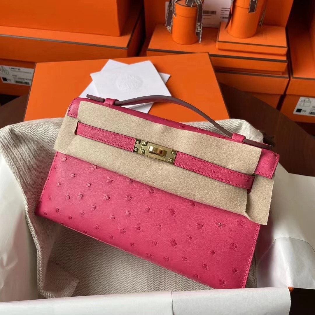 UAE United Arab Emirates HM Minikl pochette E5 Rose Tyren Ostrich