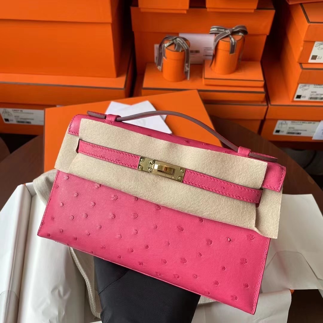 UAE United Arab Emirates HM Minikl pochette E5 Rose Tyren Ostrich