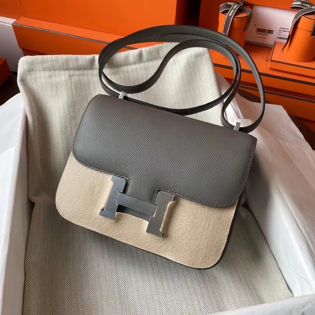 Constance mini 19cm Epsom 0L积雨云灰 银扣